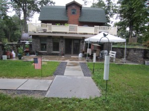 NY-bluestone-walls-with-limestone-sills-and-headers-natural-cleft-mosaic-patio-with-limestone-border